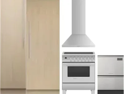 5 Piece Package Includes Refrigerator, Freezer, Range, Hood And Dishwasher